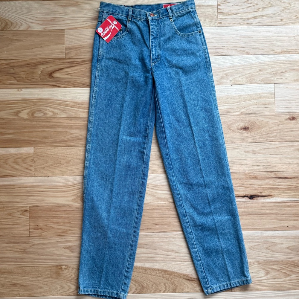 RARE Vintage Coca Cola Mom Jeans 100% Cotton NWT - Picture 3 of 6